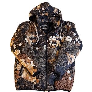 Valeza Lifestyle "Purple Zen" Quilted Puffer Jacket XL Limited Edition